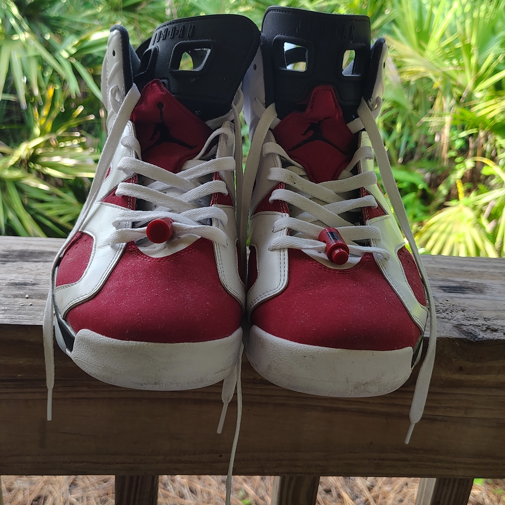 Men's Red and White Athletic Shoes